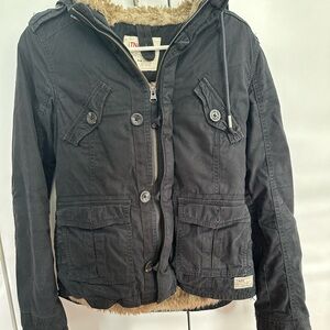 Aritzia TNA Navy Military Jacket